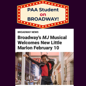 PAA student on Broadway